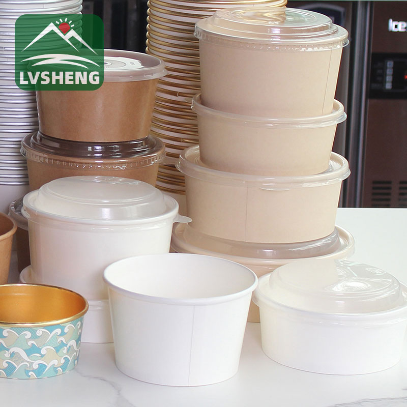 CompOstable Bagasse Paper Salad Bowl
